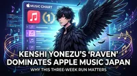 Kenshi Yonezu's "Raven" Dominates Apple Music Japan: Why This Three-Week Run Matters