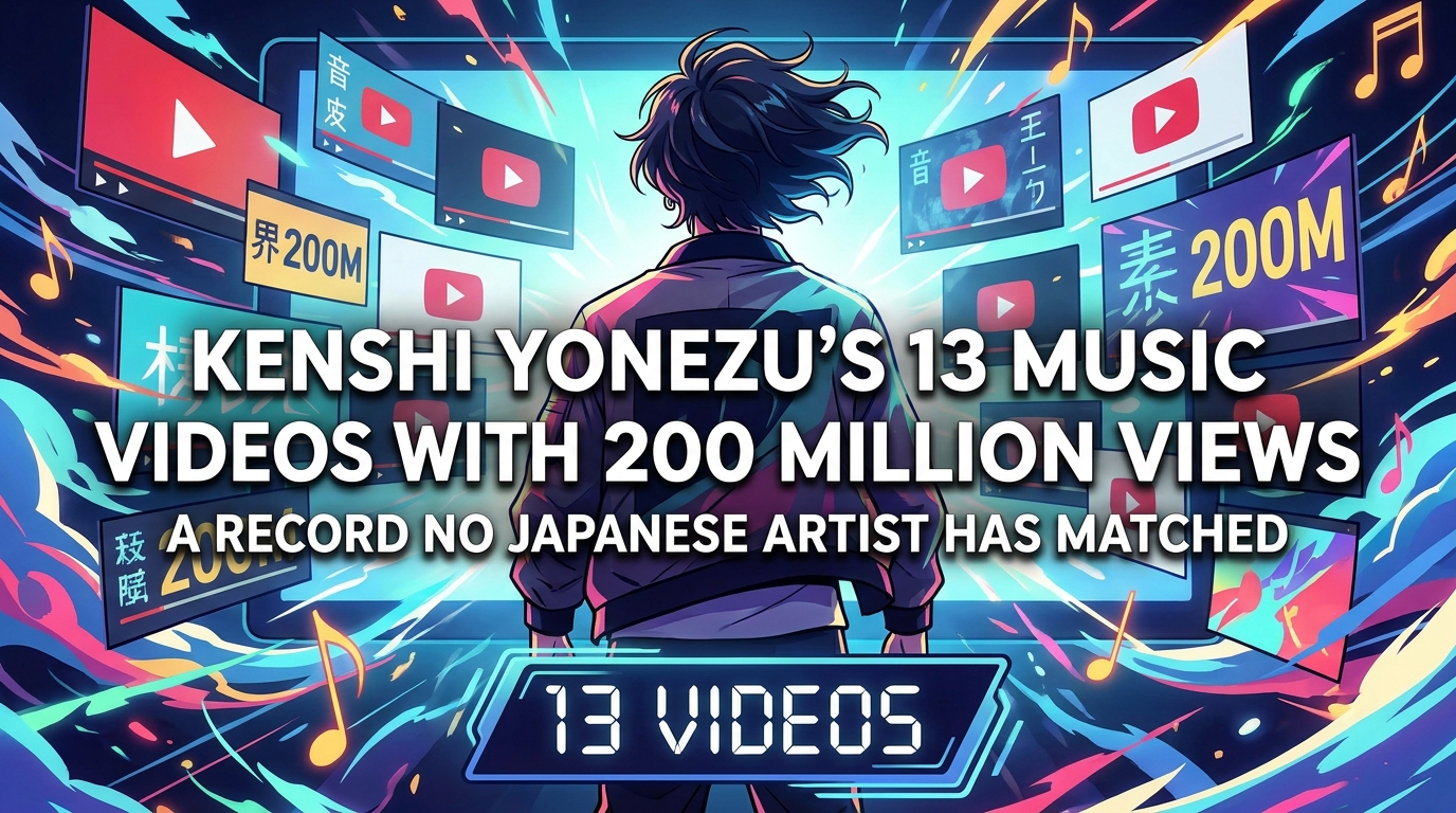 Kenshi Yonezu's 13 Music Videos with 200 Million Views: A Record No Japanese Art