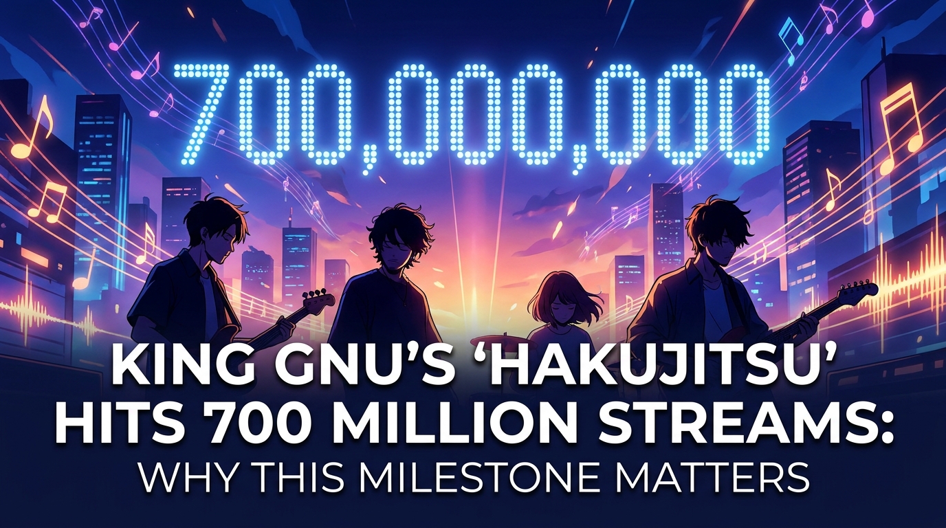 King Gnu's "Hakujitsu" Hits 700 Million Streams: Why This Milestone Matters