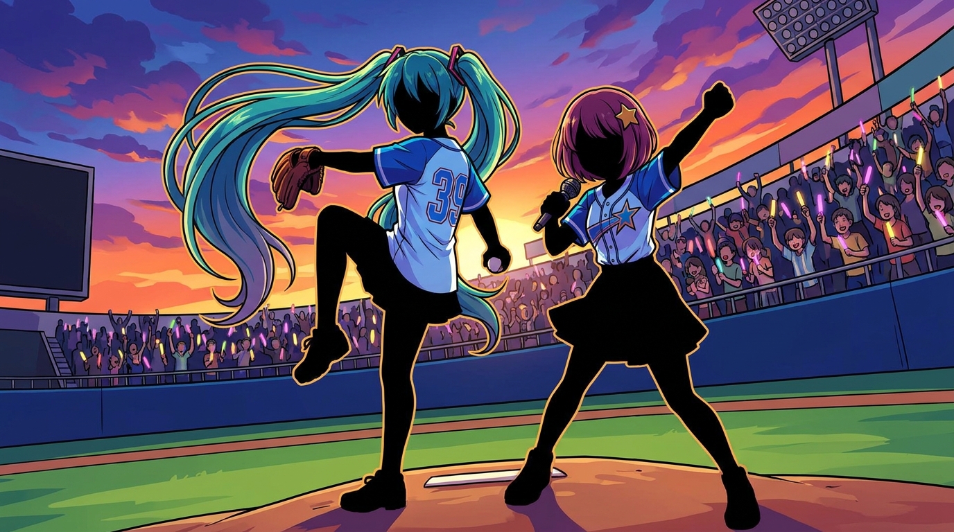 Hoshimachi Suisei dan Hatsune Miku - Kolaborasi Baseball dan Summer Coolish